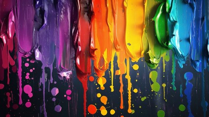 Wallpapers that show a mix of rainbow colors in the form of brushstrokes or paint splashes. It gives off a feeling of art