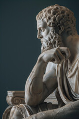 A statue of a Greek philosopher