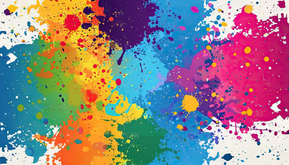 Abstract Background with Colorful Paint Splatter - Add a splash of color to your designs with this abstract background featuring colorful paint splatter, perfect for creating a vibrant and dynamic