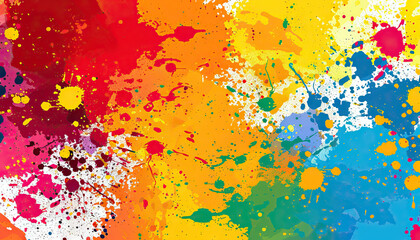 Abstract Background with Colorful Paint Splatter - Add a splash of color to your designs with this abstract background featuring colorful paint splatter, perfect for creating a vibrant and dynamic