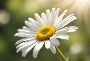 Fototapeta premium Daisies flower closeup Realistic Light understand sun light significantly summer season flower concept