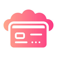 cloud banking gradient icon