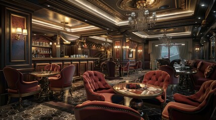 Opulent elegance in a cosmopolitan dining lounge