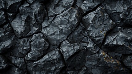 Unique volcanic rock surface, with sharp edges and dark, rich textures, creating a dramatic and powerful background, Realistic, High contrast, High detail
