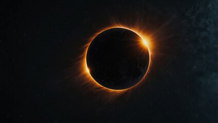 A solar eclipse is seen from space,.