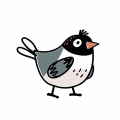 Obraz premium Cuckoo in cartoon, doodle style. Image for t-shirt, web, mobile apps and ui. Isolated 2d vector illustration in logo, icon, sketch style, Eps 10. AI Generative