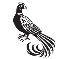 Fototapeta premium Pheasant in cartoon, doodle style. Image for t-shirt, web, mobile apps and ui. Isolated 2d vector illustration in logo, icon, sketch style, Eps 10. AI Generative