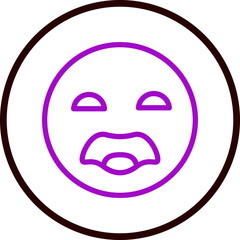 Fototapeta premium emoji sad Flat Icon Design