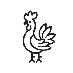 Rooster in cartoon, doodle style. Image for t-shirt, web, mobile apps and ui. Isolated 2d vector illustration in logo, icon, sketch style, Eps 10. AI Generative