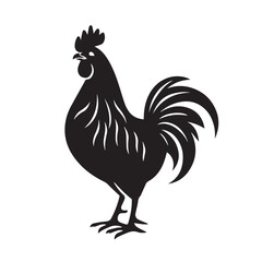 Rooster in cartoon, doodle style. Image for t-shirt, web, mobile apps and ui. Isolated 2d vector illustration in logo, icon, sketch style, Eps 10. AI Generative