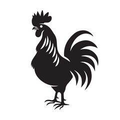 Rooster in cartoon, doodle style. Image for t-shirt, web, mobile apps and ui. Isolated 2d vector illustration in logo, icon, sketch style, Eps 10. AI Generative