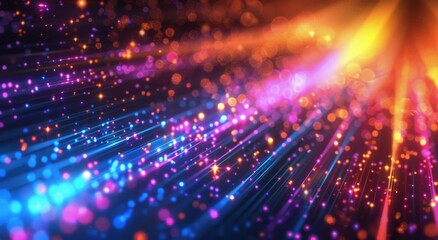 Obraz premium Colorful Light Beam Abstract