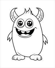 Monster Coloring Pages, Monster vector, Monster illustration, Doctors Coloring Book, Monster Coloring Book For Kids, Monster Coloring Pages.