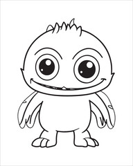 Monster Coloring Pages, Monster vector, Monster illustration, Doctors Coloring Book, Monster Coloring Book For Kids, Monster Coloring Pages.