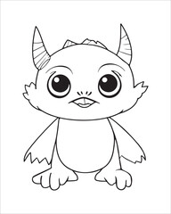 Monster Coloring Pages, Monster vector, Monster illustration, Doctors Coloring Book, Monster Coloring Book For Kids, Monster Coloring Pages.