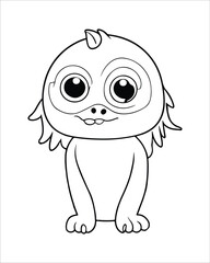 Monster Coloring Pages, Monster vector, Monster illustration, Doctors Coloring Book, Monster Coloring Book For Kids, Monster Coloring Pages.