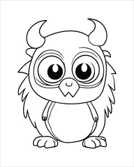 Monster Coloring Pages, Monster vector, Monster illustration, Doctors Coloring Book, Monster Coloring Book For Kids, Monster Coloring Pages.