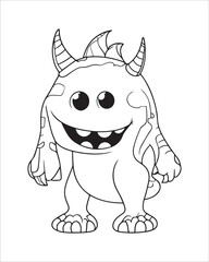 Monster Coloring Pages, Monster vector, Monster illustration, Doctors Coloring Book, Monster Coloring Book For Kids, Monster Coloring Pages.