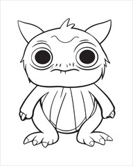 Monster Coloring Pages, Monster vector, Monster illustration, Doctors Coloring Book, Monster Coloring Book For Kids, Monster Coloring Pages.