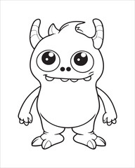 Monster Coloring Pages, Monster vector, Monster illustration, Doctors Coloring Book, Monster Coloring Book For Kids, Monster Coloring Pages.