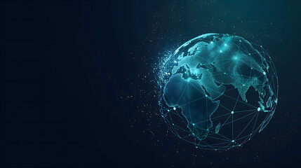 Fototapeta premium Digital Connectivity Concept with a Global Network Representation
