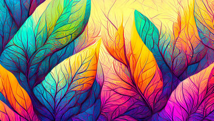 Abstract fantasy wallpaper with botanical flower special background design