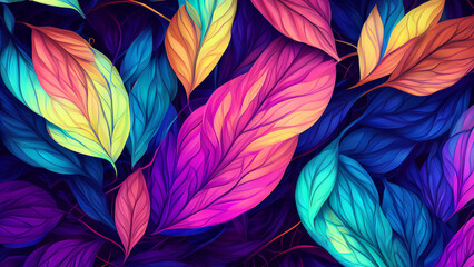 Abstract fantasy wallpaper with botanical flower special background design