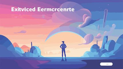Vector Experience concept. Modern gradient flat sty