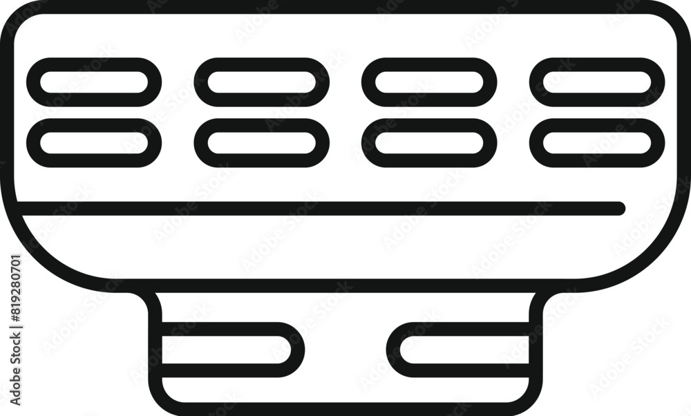 Poster simple line art vector of random access memory for computers and electronic devices