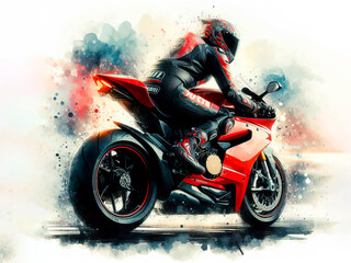 Competition motorcycle, super bike, motorcycle race