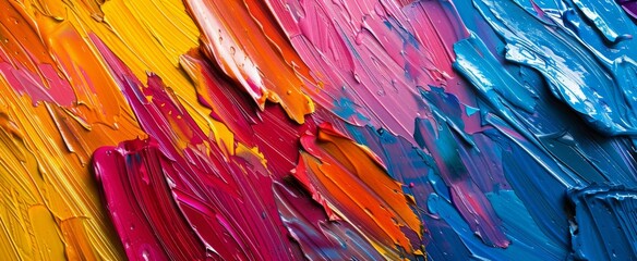 Close Up of Colorful Paint on a Wall