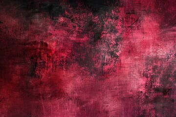 Dark red canvas grungy background or texture - Generative ai