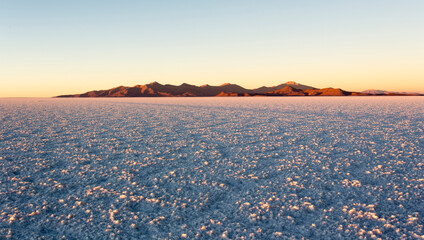 Landscape view of salar of Uyuni