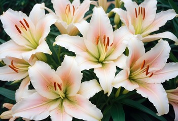 Fototapeta premium Lilies flower closeup Realistic Light understand sun light significantly summer season flower concept