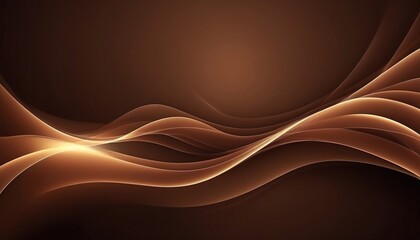 Abstract glowing brown background with soft lines, digital illustration created with generative ai.