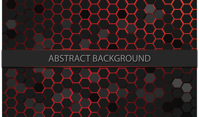 Abstract background with red hexagons