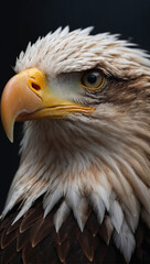Obraz premium Cinematic Portrait Shot of a Majestic American Bald Eagle