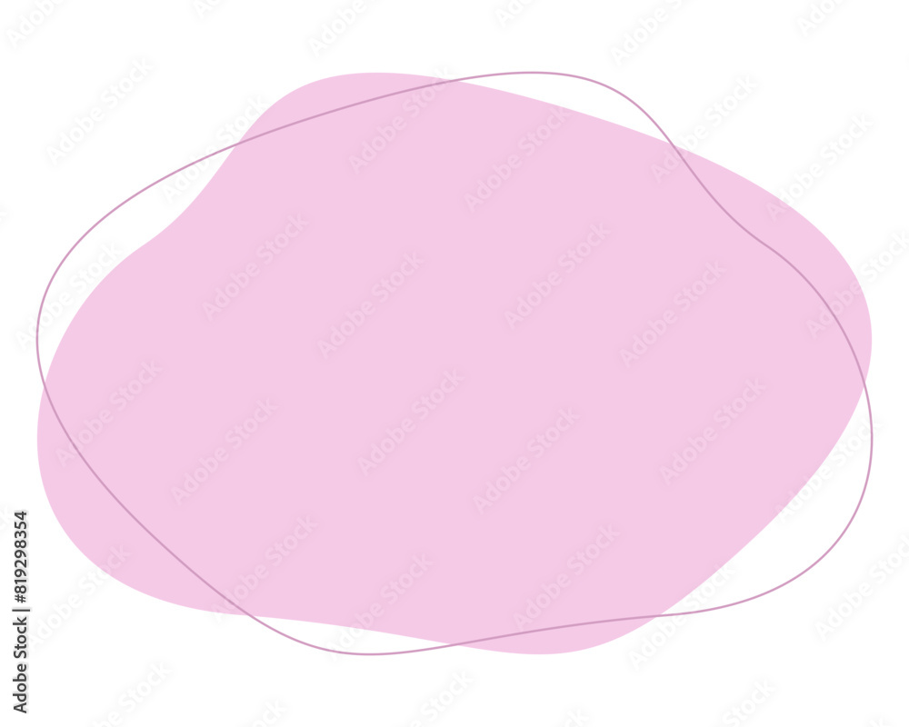 Canvas Prints simple abstract organic shape in pastel tone isolated on a transparent background