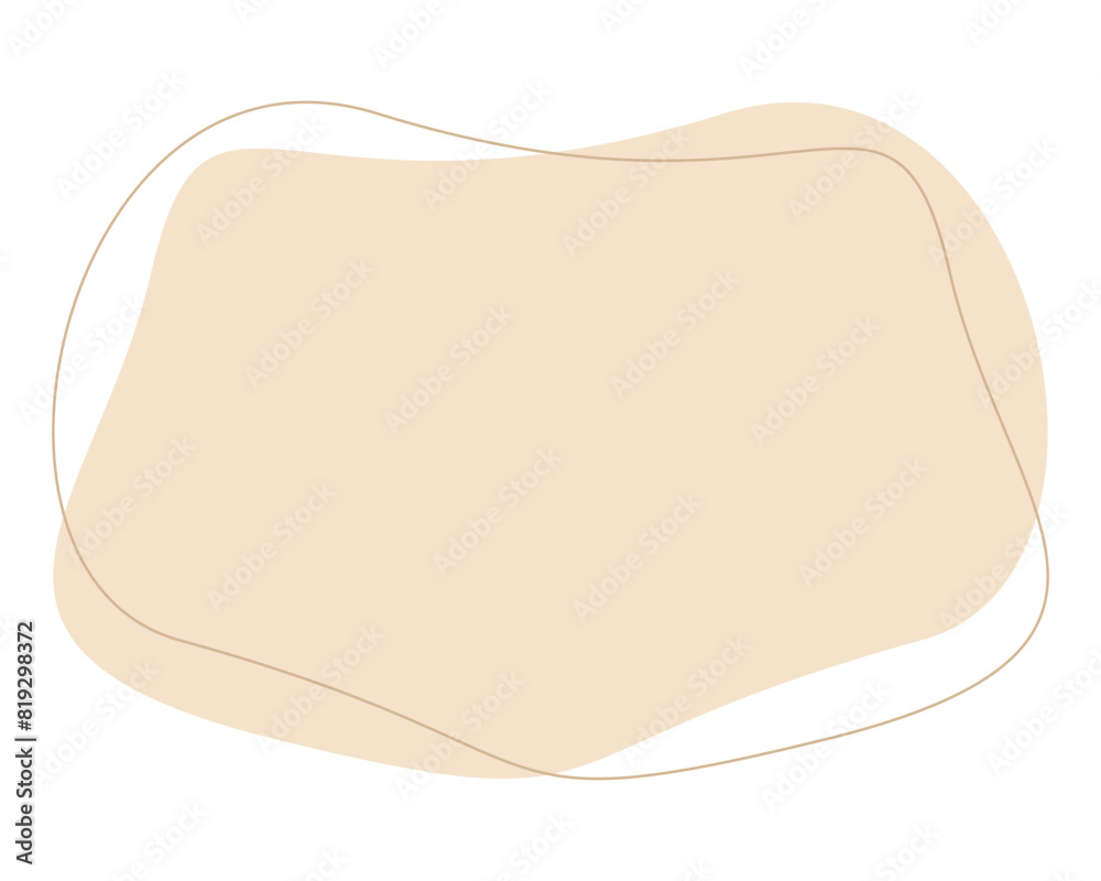 Canvas Prints simple abstract organic shape in pastel tone isolated on a transparent background