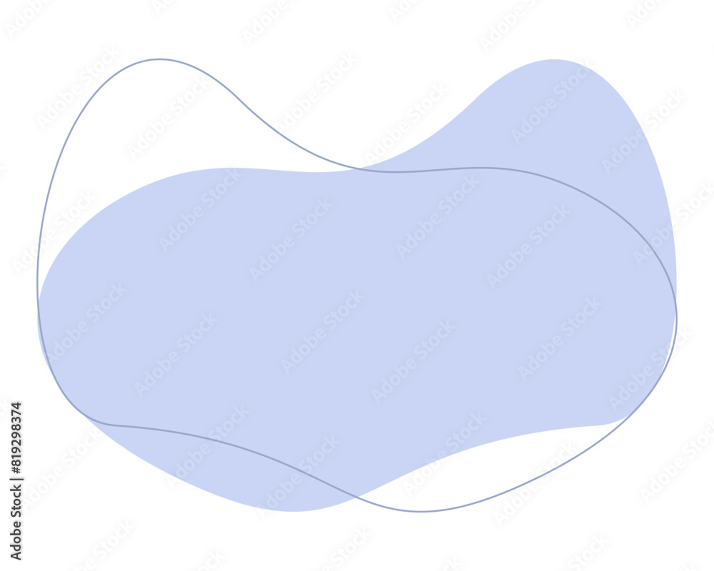 Canvas Prints simple abstract organic shape in pastel tone isolated on a transparent background
