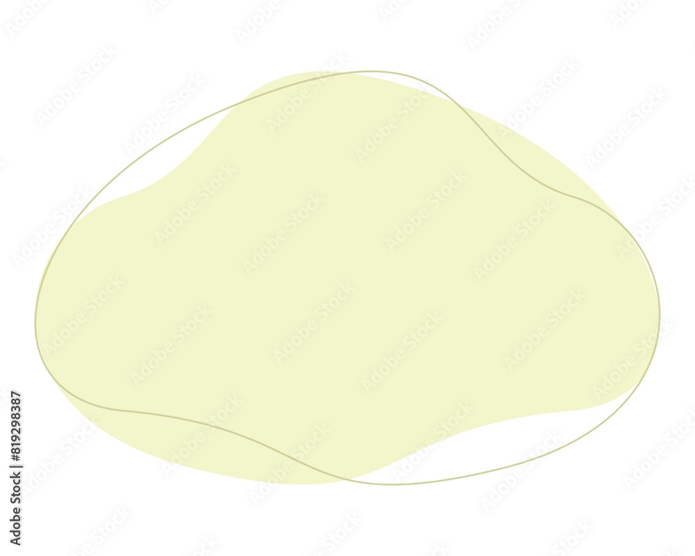 Canvas Prints simple abstract organic shape in pastel tone isolated on a transparent background
