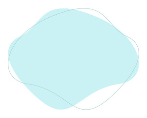 Simple abstract organic shape in pastel tone isolated on a transparent background