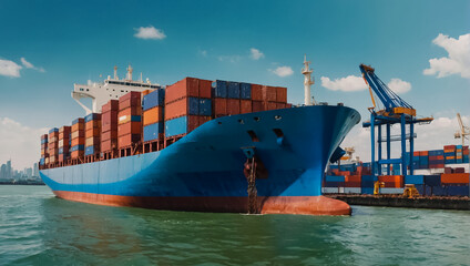 Cargo ship sea distribution