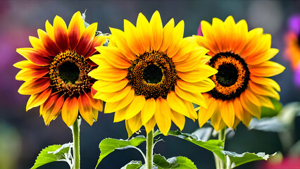 Obraz premium Sun, sunflower, seeds, Flowers field, Yellow, Pale yellow, Sunday, Flora, Flowers, Blooms, Garden, Petals, Close up, Background, wallpaper, HD