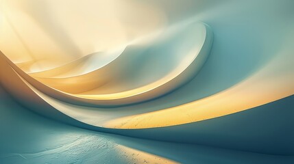 Abstract curvy shapes in warm and cool tones