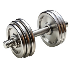 Naklejka premium Heavy steel dumbbell Isolated on transparent background