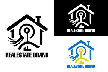 silhouette vector home key handle real estate company construction firm property dealer logo