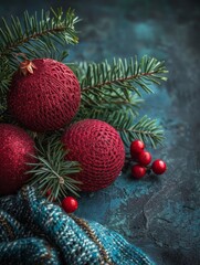 Christmas background. Festive New Year poster and banner, greeting card. Xmas decoration element. Festive Merry Christmas and Happy new year