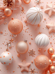 Fototapeta premium Christmas background. Festive New Year poster and banner, greeting card. Xmas decoration element. Festive Merry Christmas and Happy new year