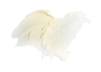 Tasty butter on white background, top view